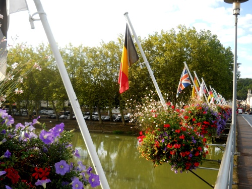 Flags over the river L'Adour