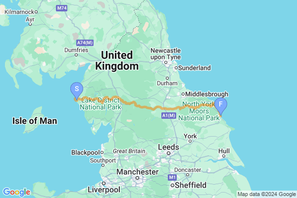 Coast to Coast Path Map