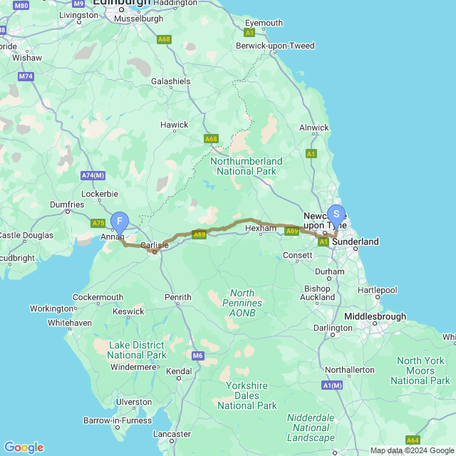 Hadrian’s Wall Path Map